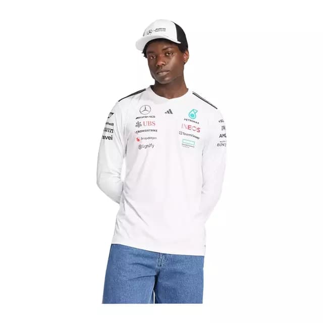 Playera Manga Larga Mercedes AMG Petronas Oficial 2025